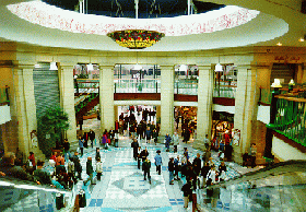 [View from upper mall towards market hall]