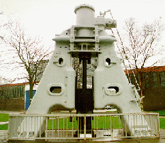 [Steam hammer outside Bolton Institute]