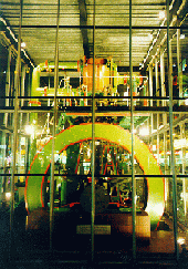 [Steam engine cased in glass]