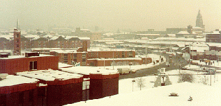 [View of a snowy Bolton skyline]